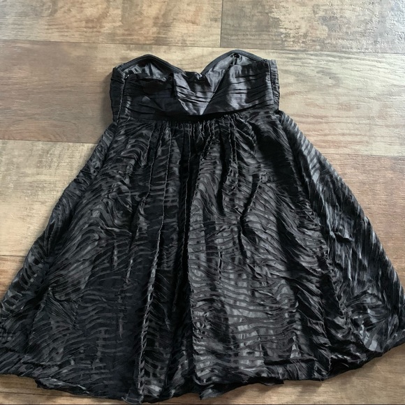 Express strapless silk dress- little black dress - Picture 2 of 7